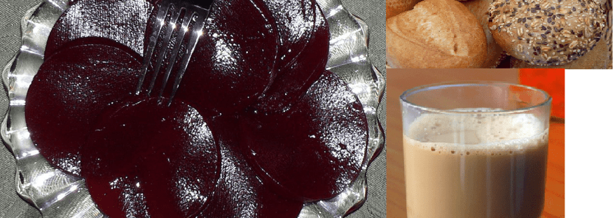 Cranberry Jam with Bread and Tea.