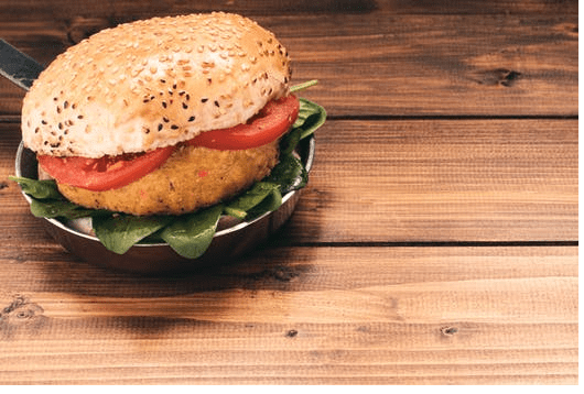 Corn Burger with fanta.