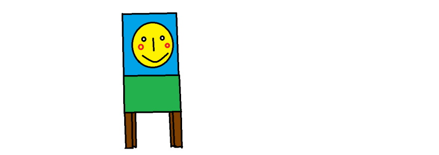 A chair with a smiling face.